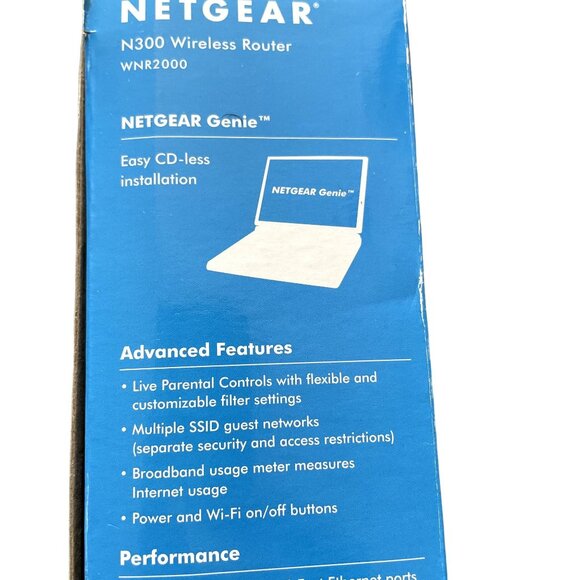 Netgear N300 Wifi Wireless Network Router WNR2000v3 Complete u - Picture 7 of 10